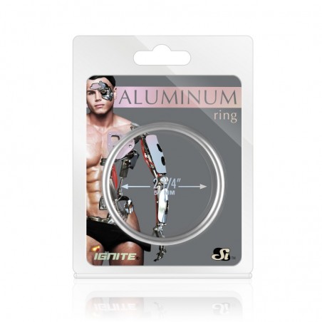 SI IGNITE Aluminium Cockring, 5,7 cm (2,25 in), Platinum - TOYS