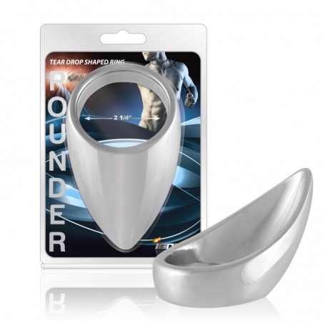 SI IGNITE Teardrop shaped Chrome Pounder Cockring, 57 mm (2,25 in) - TOYS