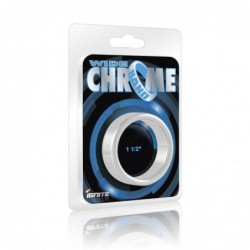 SI IGNITE Wide Chrome Band Cockring, 3,8 cm (1,5 in) - TOYS