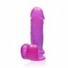 SI IGNITE Thick Cock with Balls and Suction, 18 cm (7 in), Purple - TOYS