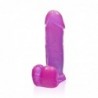 SI IGNITE Thick Cock with Balls, 18 cm (7 in), Purple - TOYS