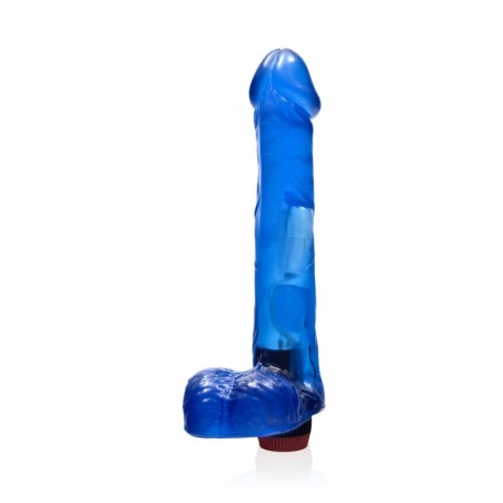 SI IGNITE Cock with Balls and Vibration, 23 cm (9 in), Blue - TOYS