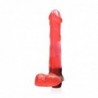 SI IGNITE Cock with Balls and Vibration, 23 cm (9 in), Red - TOYS