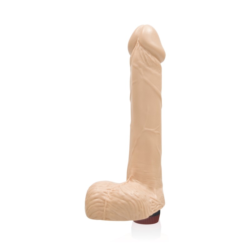 SI IGNITE Cock with Balls and Vibration, 20 cm (8 in), Flesh - TOYS