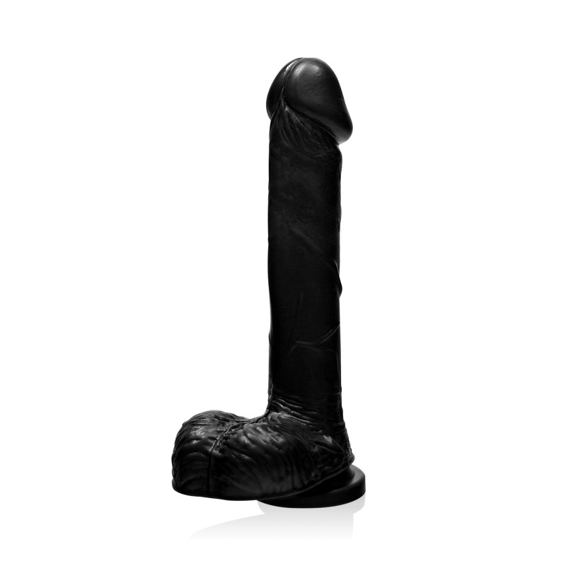 SI IGNITE Cock with Balls and Suction, 20 cm (8 in), Black - TOYS