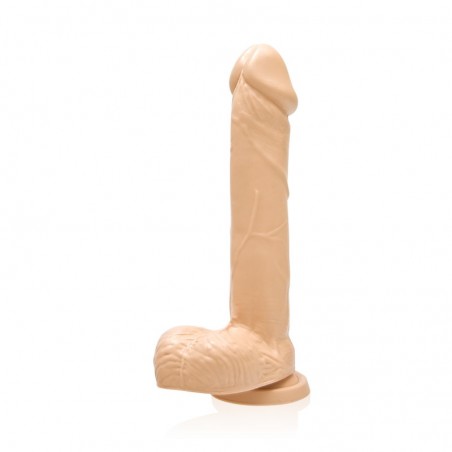 SI IGNITE Cock with Balls and Suction, Vinyl, Flesh, 20 cm (8 in) - TOYS