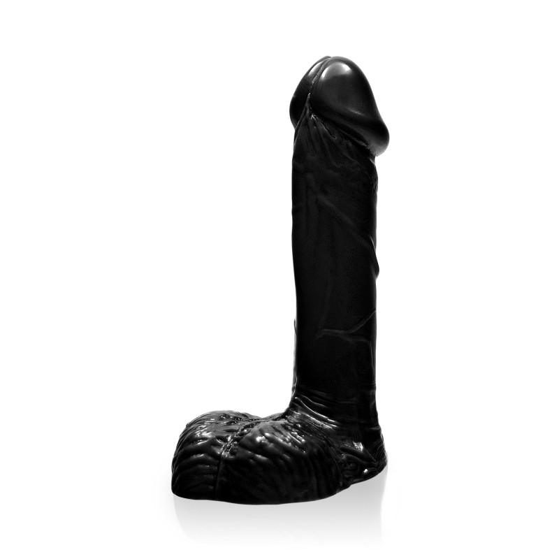 SI IGNITE Cock with Balls, Vinyl, Black, 18 cm (7 in) - TOYS