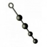 Anal Chain, Rubber Cord, Silicone, M-M-L-L, Black - TOYS