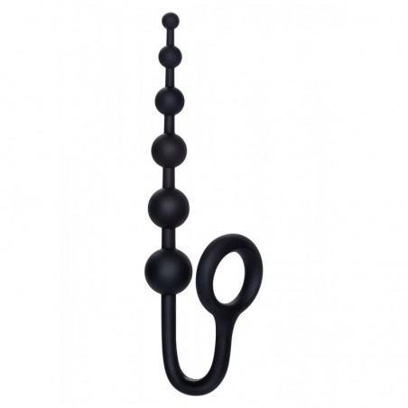 CalExotics Colt Buddy Balls with Cockring, Silicone, Black, Ø Balls 3,25 cm (1,25 in), Ø Ring 3,75 cm (1,5 in) - TOYS