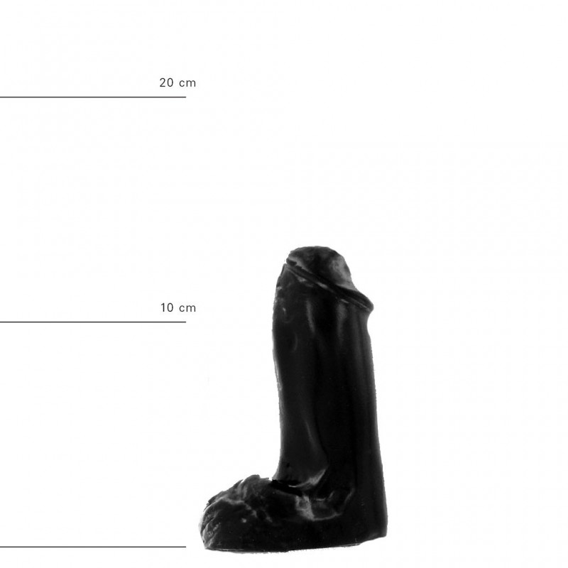 ALL BLACK Dildo Andy, Vinyl, Black, 13 cm (5,1 in), Ø 4,5 cm (1,8 in) - TOYS