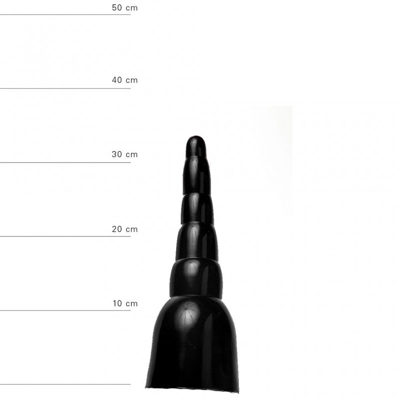 ALL BLACK Butt Plug, Vinyl, 33 cm (13 in), Ø 11,5 cm (4,5 in) - TOYS