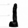 ALL BLACK Dildo Spencer, Vinyl, Black, 22 cm (8,6 in), Ø 4,5 cm (1,7 in) - TOYS