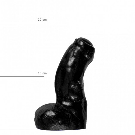 ALL BLACK Dildo Rex, Vinyl, Black, 13 cm (5,1 in), Ø 5,4 cm (2,1 in) - TOYS